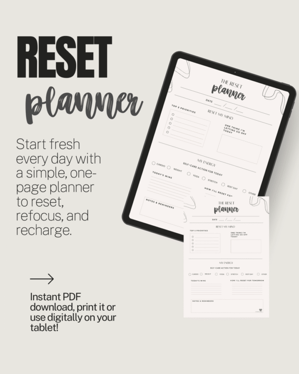The Reset Planner
